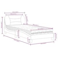 Bed met matras "Hvar" stof donkerbruin 80x200 cm - thumbnail