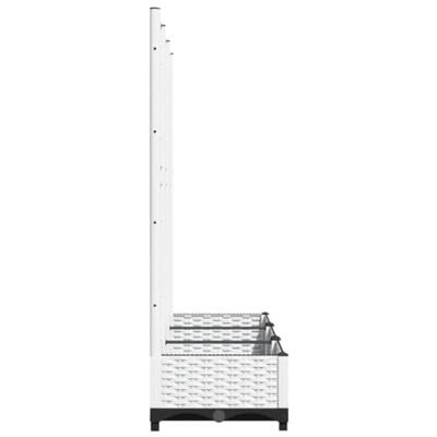 Plantenbak met latwerk 120x40x121,5 cm polypropeen wit Plantenbak met latwerk 120x40x121,5 cm polypropeen wit