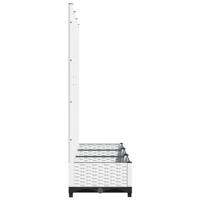 Plantenbak met latwerk 120x40x121,5 cm polypropeen wit - thumbnail