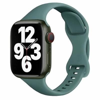 By Qubix - Sportbandje Slim Fit - Groen - Compatible met Apple Watch 44mm / 45mm / 46mm / 49mm - Compatible Apple watch bandjes