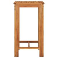 5-delige Tuinbarset massief acaciahout en poly rattan grijs - thumbnail