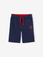 Sportbermuda in fleece voor jongens marineblauw - thumbnail