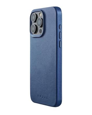 Mujjo Leather Case met MagSafe iPhone 15 Pro Max Blauw