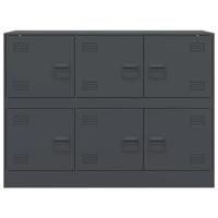 Dressoir 99x39x73 cm staal antracietkleurig - thumbnail