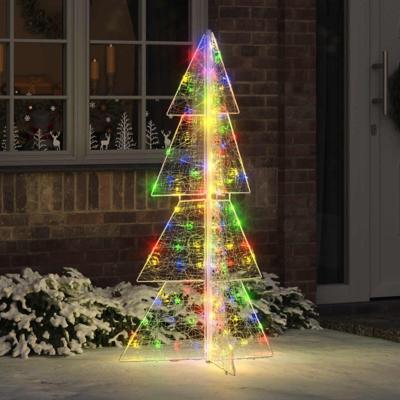 VidaXL Kerstboom met 160 led multikleur 150 cm acryl