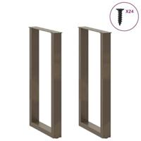 Bartafelpoten 2 st U-vormig 50x(90-91) cm staal naturel - thumbnail