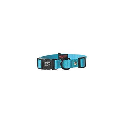 MARTIN SELLIER HALSBAND NYLON TURQUOISE VERSTELBAAR 16 MMX30-45 CM