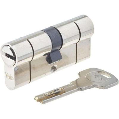 YALE 2100 Serie hoge veiligheidscilinder 35x35 mm vernikkeld, anti-plukken, anti-boren en anti-stoten, 5 sleutels YALE 2100 Serie hoge veiligheidscilinder 35x35 mm vernikkeld, anti-plukken, anti-boren en anti-stoten, 5 sleutels