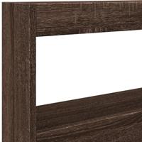 Hoofdbordkast met LED-verlichting 120x17x102 cm bruin eiken - thumbnail