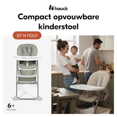 Kinderstoel - HAUCK - Zit en Opvouwbaar - Vanaf 6 maanden tot 15 kg - Opvouwbaar - Mandje onder de zitting - Wise