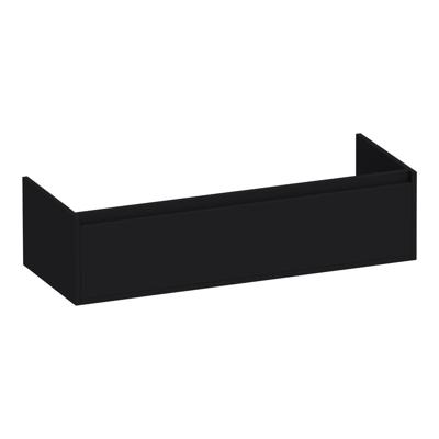 Brauer Hope - Onderkast - 120 cm - met 1 Softclose Lades Greeploos en 2 Sifon Uitsparingen Mat Zwart