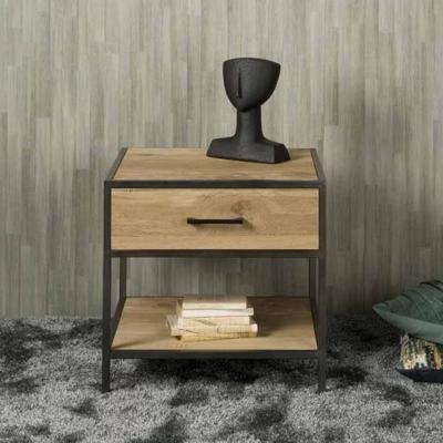 Tower Living Bijzettafel/Nachtkastje 'Luna' Eiken, 60 x 60cm Tower Living Bijzettafel/Nachtkastje 'Luna' Eiken, 60 x 60cm