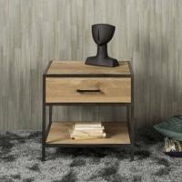 Tower Living Bijzettafel/Nachtkastje 'Luna' Eiken, 60 x 60cm - thumbnail