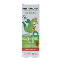 Phytonorm Dragondent tandpasta kind aardbei 50 Milliliter - thumbnail