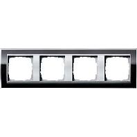 Gira Event Clear Zwart / Aluminum 4-voudig