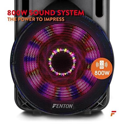 Fenton FT15LED draagbare, actieve 800W PA-speaker