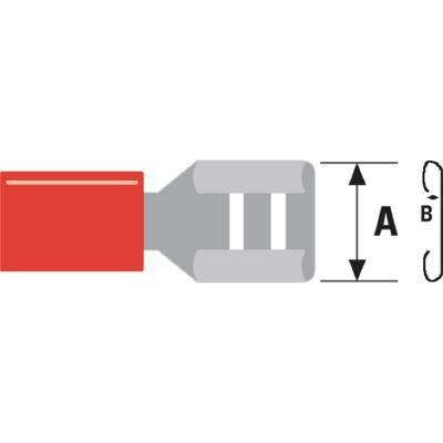 Valueline St-065 Kabelschoen Rood 100 stuks