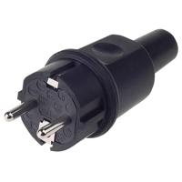 Bachmann 913.169 Stekker met randaarde Massief rubber 250 V Zwart IP44, IP20 - thumbnail