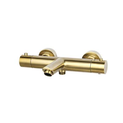 Thermostatische Badmengkraan Sanilux Peralta Opbouw Rond Geborsteld Goud Sanilux Thermostatische Badmengkraan Sanilux Peralta Opbouw Rond Geborsteld Goud Sanilux