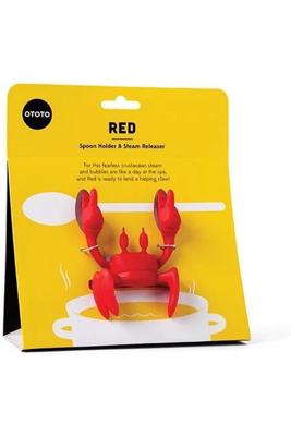 OTOTO - Cadeau - Krab Lepelhouder rood OTOTO - Cadeau - Krab Lepelhouder rood