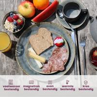 Cosy & Trendy Serviesset Organic Laguna Blue Grey 24-delig / 6 personen - 6 dinerborden, 6 bekers, 6 ontbijtborden en 6 diepe borden - thumbnail