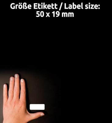 Avery Zweckform 3327 universele etiketten ft 50 x 19 mm (b x h), 486 etiketten, wit