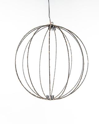 Metal 40Cm 3D Ball Black With 192Led Classic Warm/ Copper Wi - Annas collection