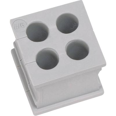 Icotek KT 4/6 Kabeldoorvoering Gegroefd Klem-Ø (max.): 6 mm Elastomeer Grijs 1 stuk(s)