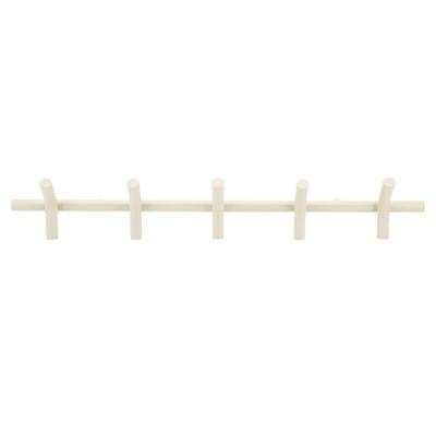 By-Boo Kapstok 'Matto' Met 5 haken, kleur Beige By-Boo Kapstok 'Matto' Met 5 haken, kleur Beige