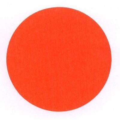 Etiket 75 mm rond fluor rood 500 rol