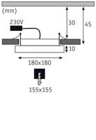 Paulmann Areo LED-inbouwpaneel voor badkamer LED LED vast ingebouwd 12 W IP44 Nikkel (mat) - thumbnail