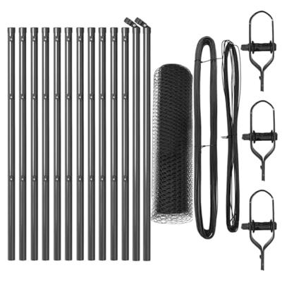 VidaXL Afrasteringspaal grijs 25 x 0,6 m (13 mm gaas) staal en pvc