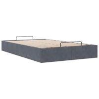 Bedframe zonder matras 120x190 cm fluweel donkergrijs - thumbnail