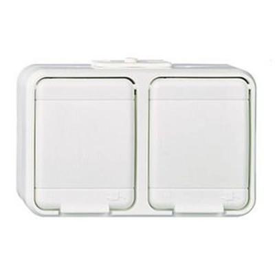 ELSO stopcontact 44444404 2f. 16 A horizontaal AquaTop rw Wit 1 stuk(s)