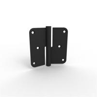 Argenta paumelle - 89/89A - DIN-Rs - 89 x 89 mm - mat zwart - draairichting 2 - 38989713 - thumbnail