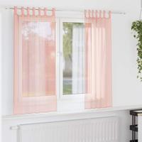 Gordijnen met lussen 2 st 140x175 cm roze - thumbnail