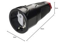 PCE 2510-sr Koppeling met randaarde Rubber, Thermoplast 250 V Zwart, Rood - thumbnail