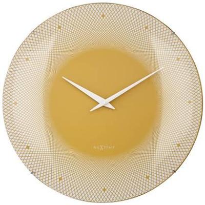 Grote wandklok 50 cm bolle glazen lens - geruisloos - glas - "Deep 50"