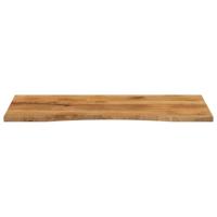 Bureaublad met ronding 120x50x2,5 cm massief ruw mangohout - thumbnail