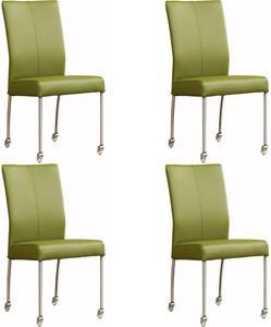Set van 4 Leren eetkamerstoelen Comfort - met wieltjes - Echt leer, Modern, Comfortabel en kies uit meer dan 150+ kleuren - Ontdek de Vele Leersoorten en Kleuren bij ShopX Set van 4 Leren eetkamerstoelen Comfort - met wieltjes - Echt leer, Modern, Comfortabel en kies uit meer dan 150+ kleuren - Ontdek de Vele Leersoorten en Kleuren bij ShopX