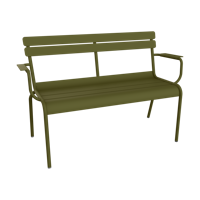 Fermob Luxembourg tuinbank met armleuning Pesto - thumbnail