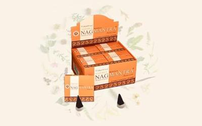 Golden Nag Mantra Wierookkegels (1 pakje) Golden Nag Mantra Wierookkegels (1 pakje)