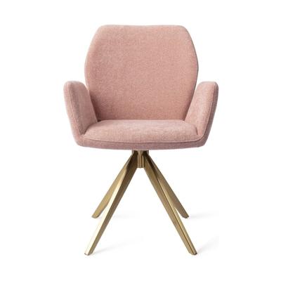 Jesper Home Eetkamerstoel 'Misaki' Turn Gold, kleur Anemone