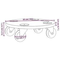Meubelhondjes 2 st rechthoekig bewerkt hout - thumbnail