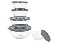 SILVERCREST Glazen schalen 5-delig (Transparant) - thumbnail