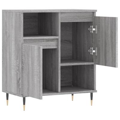 Dressoir 60x30x75 cm bewerkt hout grijs sonoma eikenkleurig Dressoir 60x30x75 cm bewerkt hout grijs sonoma eikenkleurig