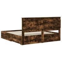 Bedframe met lade met hoofdeinde met opslag Bewerkt hout - thumbnail