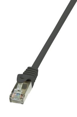 LogiLink CP1013S RJ45 Netwerkkabel, patchkabel CAT 5e F/UTP 0.25 m Zwart Snagless 1 stuk(s)