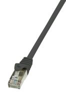 LogiLink CP1013S RJ45 Netwerkkabel, patchkabel CAT 5e F/UTP 0.25 m Zwart Snagless 1 stuk(s) - thumbnail