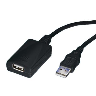 ROLINE USB 2.0 verlengkabel, zwart, 5 m